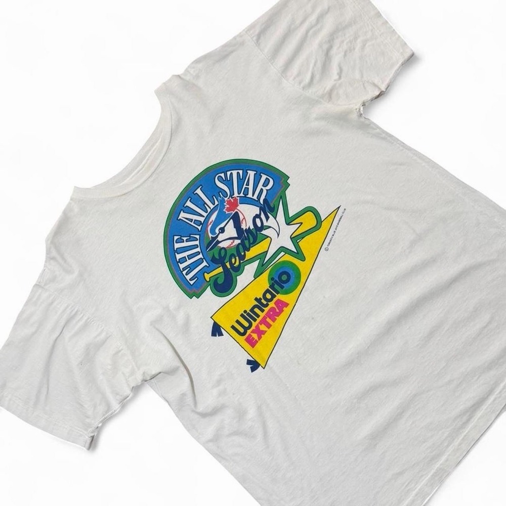 Vintage 90s Toronto Blue Jays All Star MLB Baseball Wintario T-shirt Large 22x27 - Picture 2 of 8